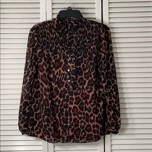JCrew - Leopard Blouse - XS - NWT